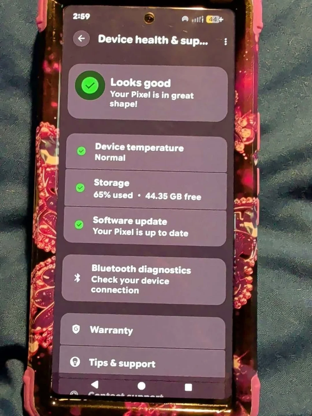 Google Pixel 7 Unlocked Odision Smartphone with Pink Protective Case& Extra Case